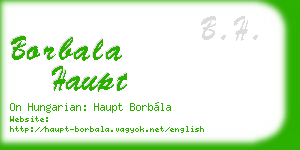 borbala haupt business card